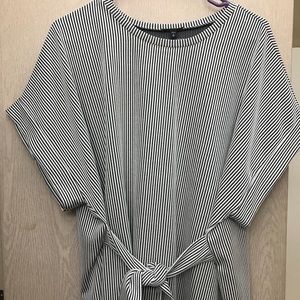 Striped Dolman Tie Front Top from Express